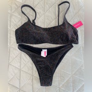 NWT Sparkle Festival Bikini M bottoms XL top